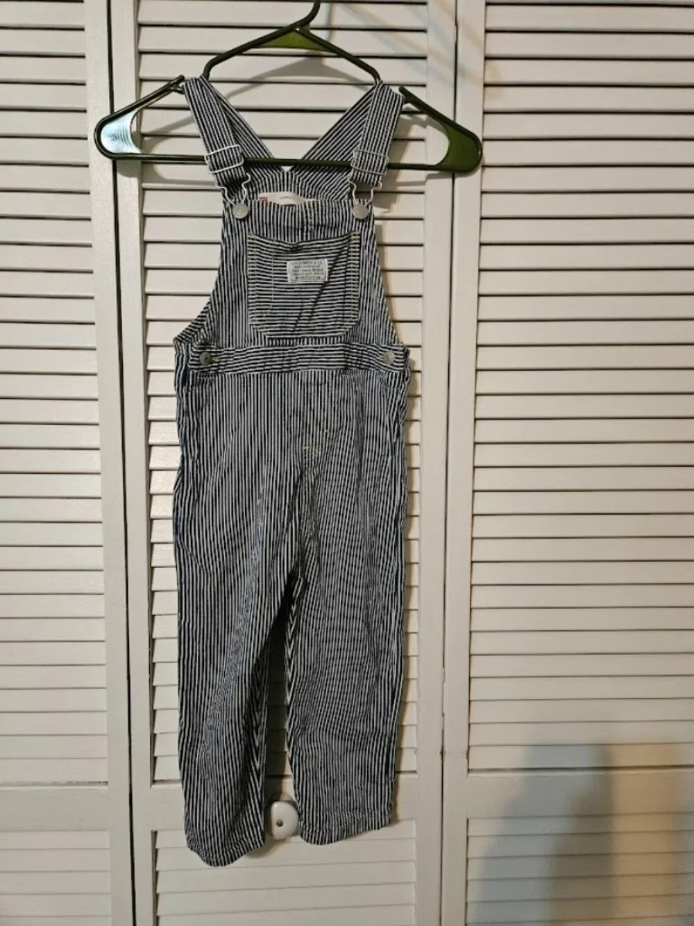 OshKosh B’Gosh Engineer Striped Denim Bib Overalls 4T